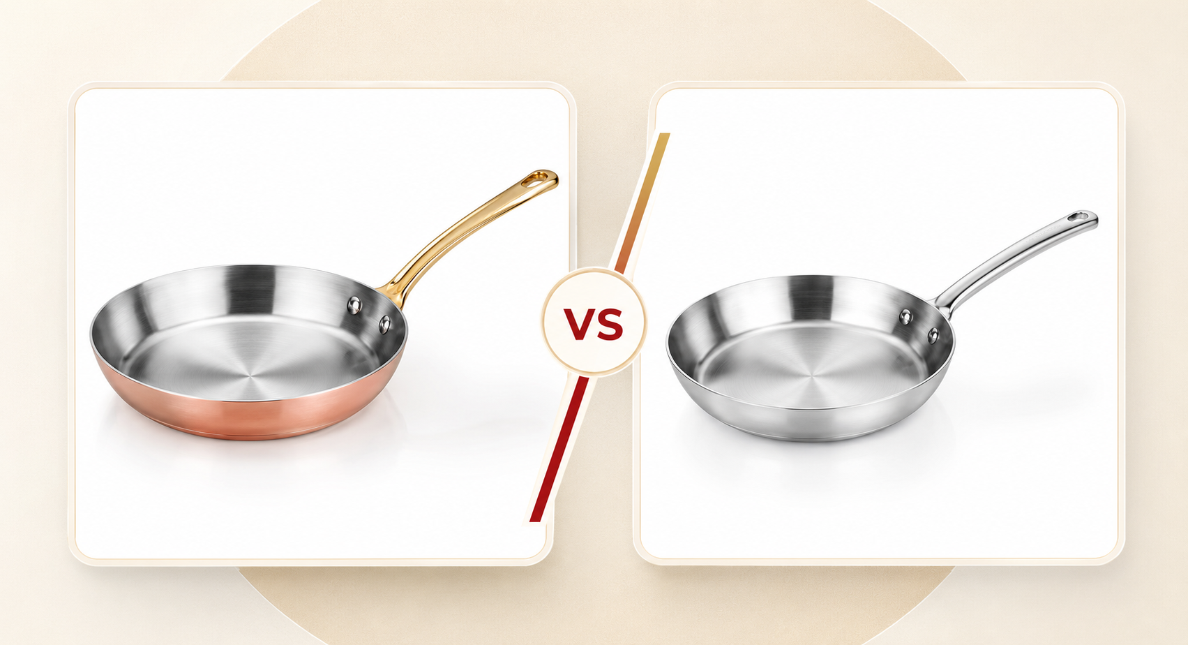 Multi metal copper and steel cookware comparison