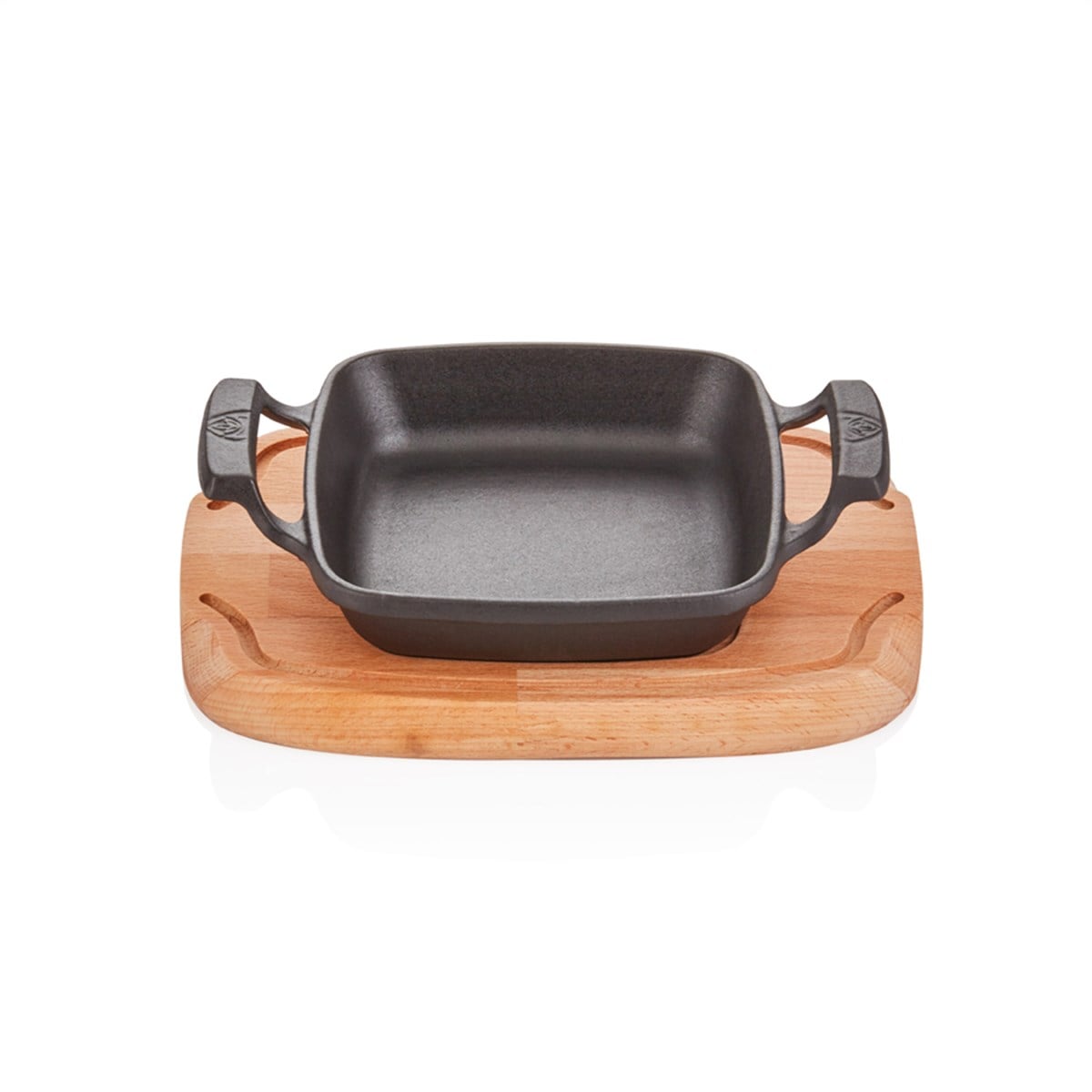 CAST IRON Square,DISH 16*16CM +TRIVET
