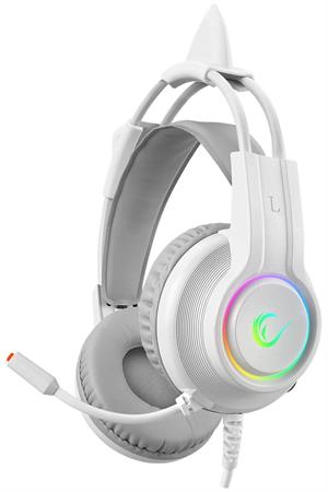 TICARIURUN-00649Rampage RM-K91 X-CATTY USB 7.1 RGB Beyaz Kulak Üstü Oyuncu Kulaklığı