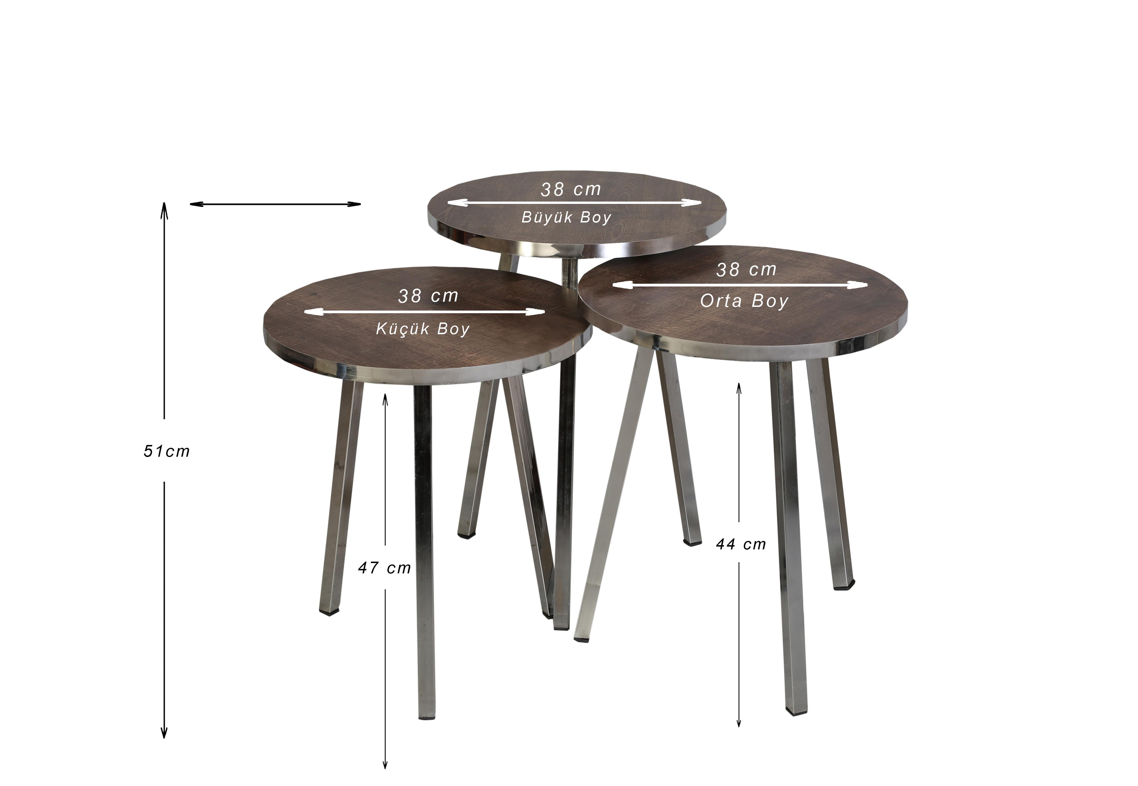 TICARIURUN-00495ROUND COFFE TABLE METAL P20 LEGS COVE SILVER AFZEL