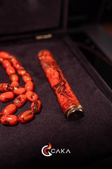 Mercan Desen - Tesbih & Çakmak Seti