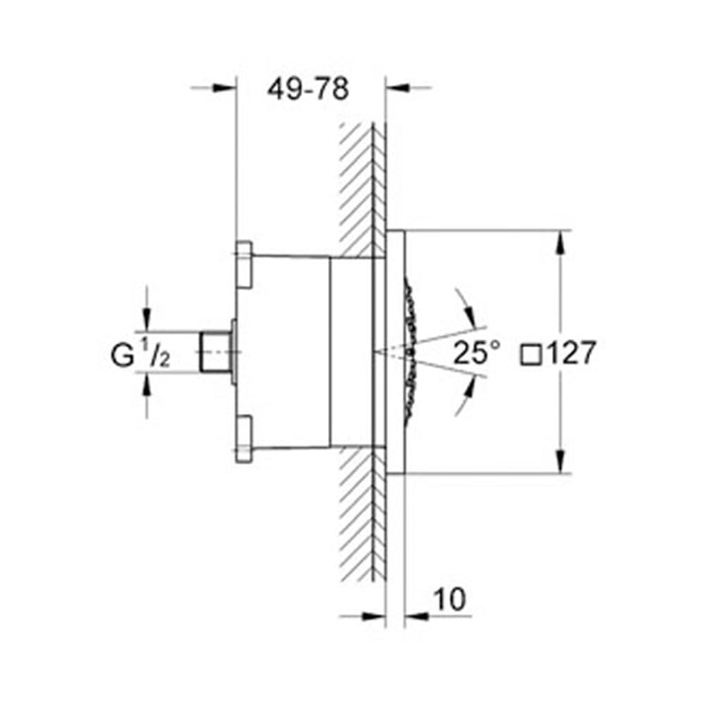 Grohe Raınshower F Ankastre Yan Duş 127X127 Mm - 27251000