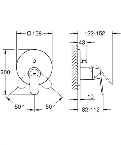 Grohe Eurocosmo Ankastre Banyo Duş Bataryası - 24045000