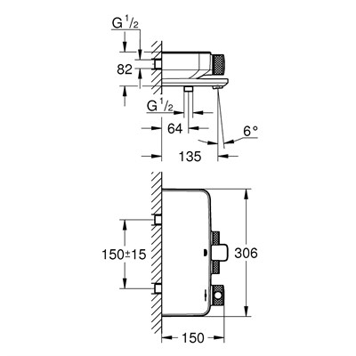 Grohe Grohtherm Smartcontrol Termostatik Banyo Bataryası - 34718000
