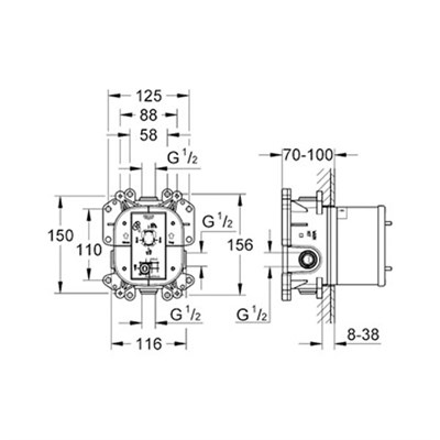 Grohe Rapido T Ankastre Termostatik İç Gövde - 35500000