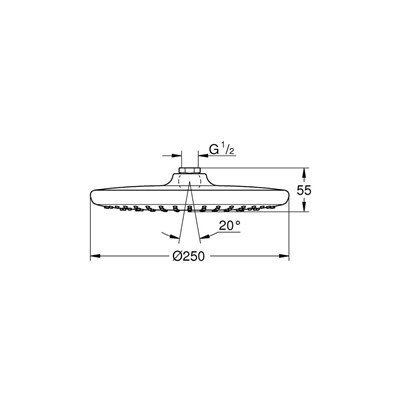 Grohe Tempesta 250 Tepe Duşu 1 Akışlı - 26666000