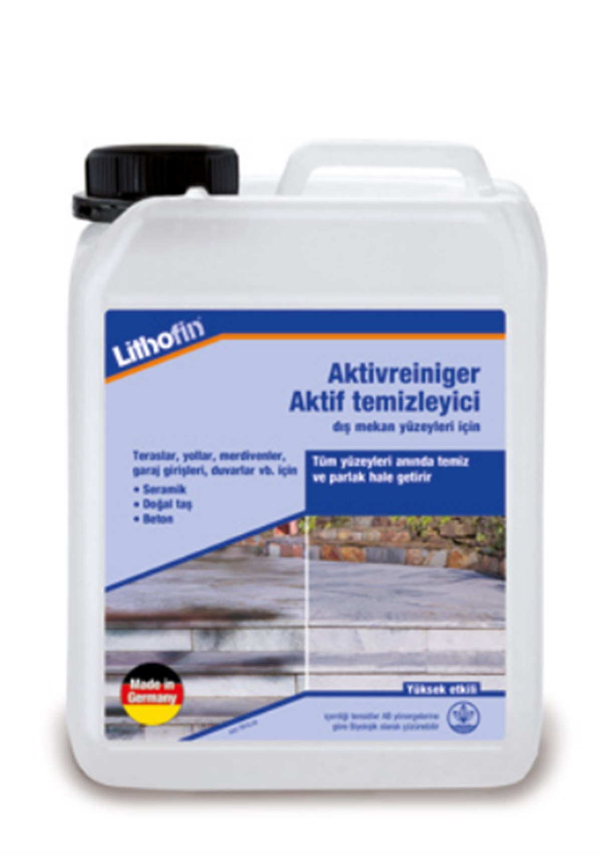 LİTHOFİN AKTİF TEMİZLEYİCİ DIŞ MEKAN SERAMİK VE TAŞ YÜZEY TEMİZLEYİCİSİ 2,5 LT
