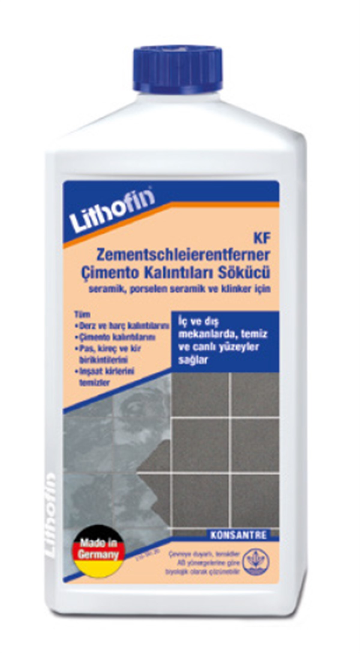 LİTHOFİN KF ZEMENTSCHLEIERENTFERNER ÇİMENTO KALINTILARI SÖKÜCÜ 1 LT
