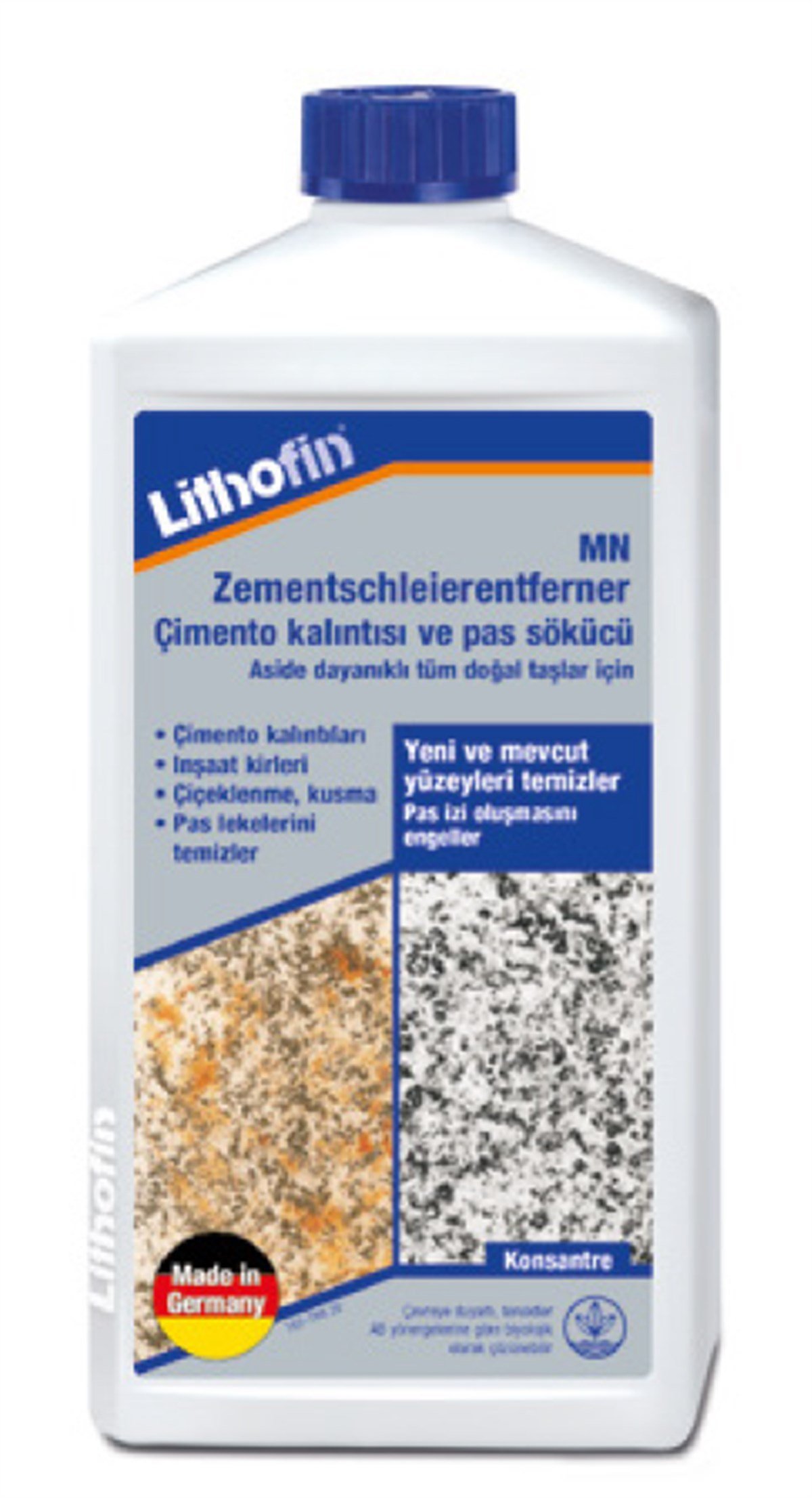LİTHOFİN MN ZEMENTSCHLEIER ÇİMENTO KALINTISI VE PAS SÖKÜCÜ 1 LT