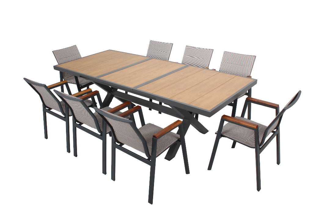 Vals & Chrome 8'li Masa Takımı