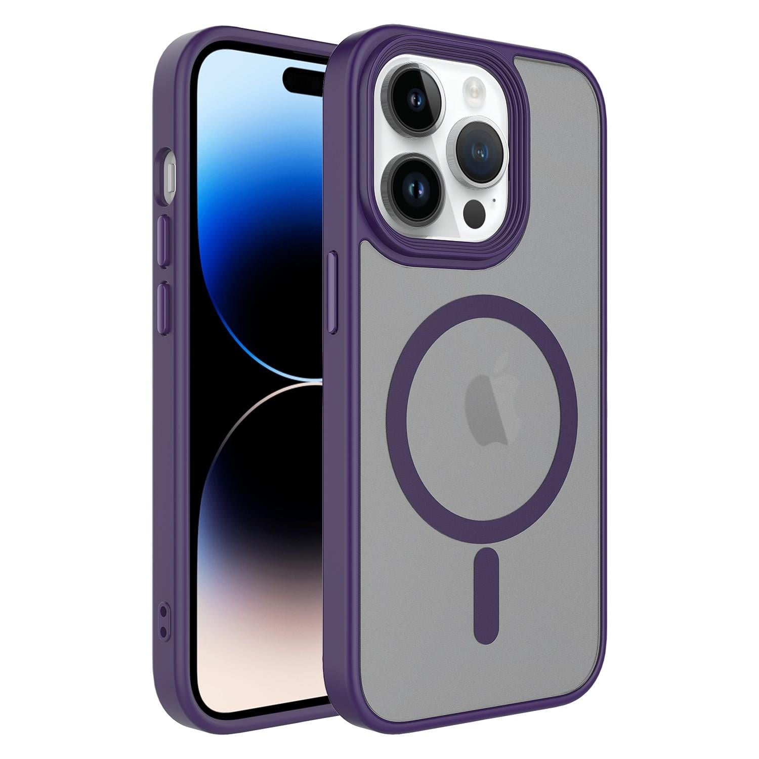 X-Level Foog Cover iPhone 15 Pro Telefon Kılıfı Derin Mor