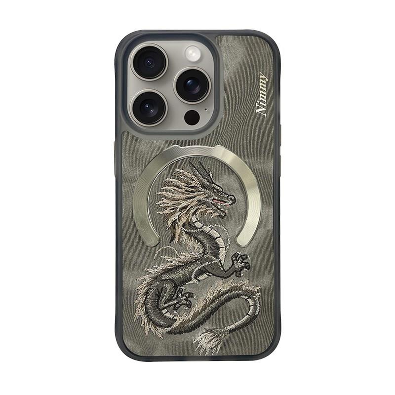 Nimmy iPhone 15 Pro Golden Dragon Series Magsafe Telefon Kılıfı