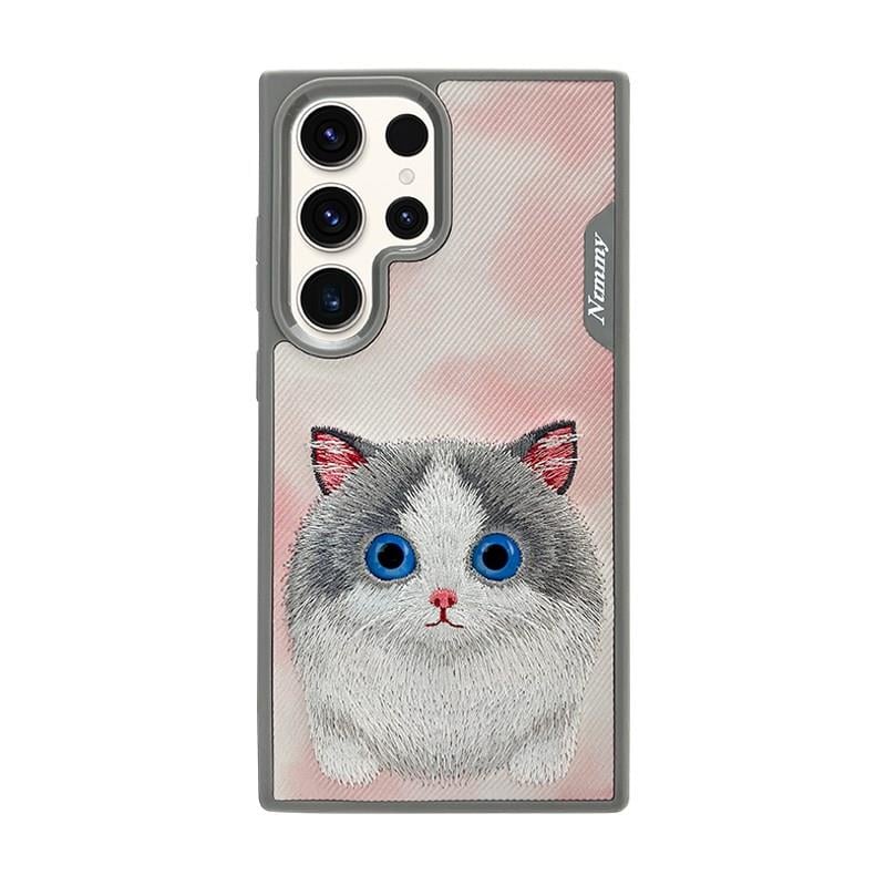 Nimmy Samsung S23 Ultra Uyumlu Cat Series Pembe Telefon Kılıfı