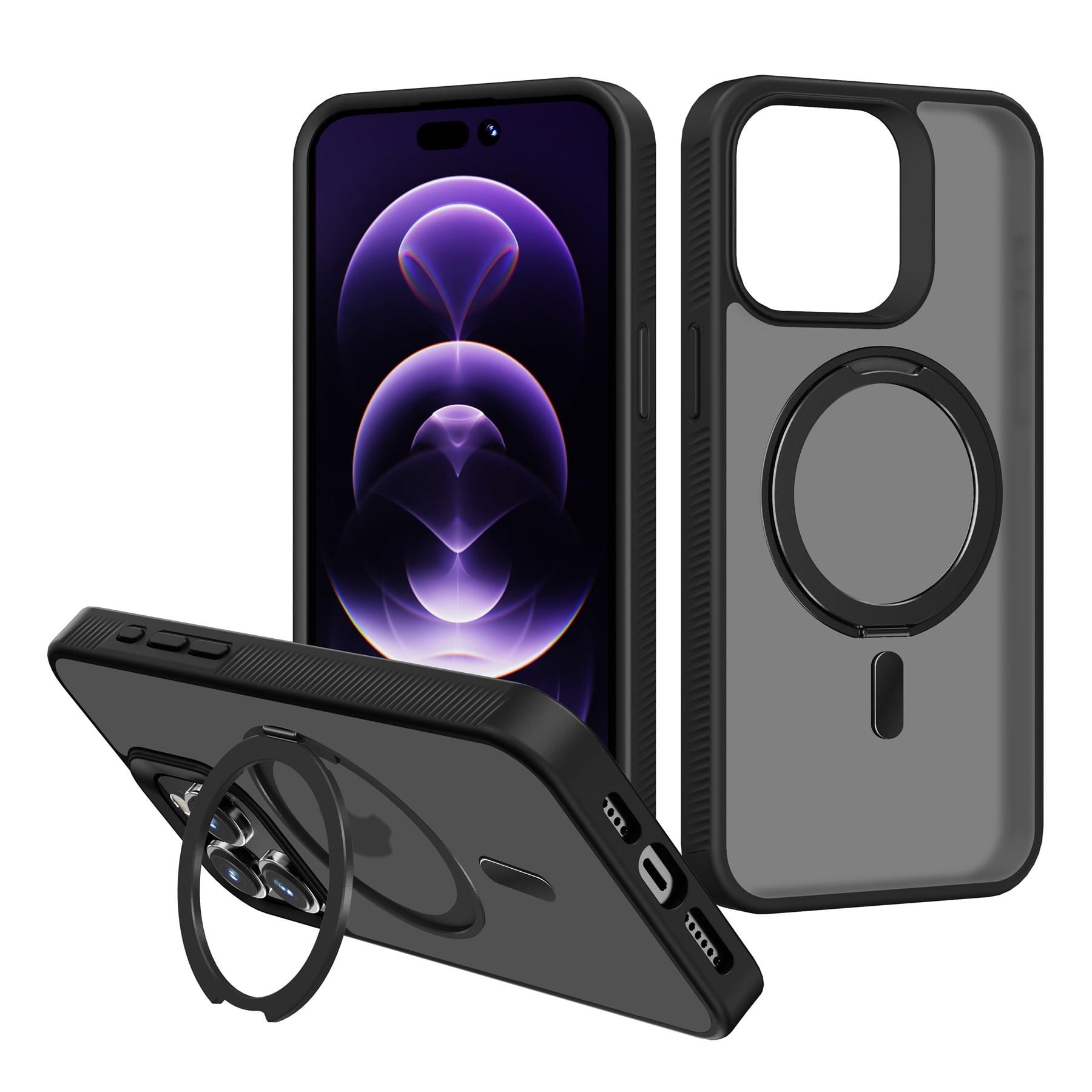 X-Level Circle iPhone 15 Pro Uyumlu Siyah Magsafe Telefon Kılıfı