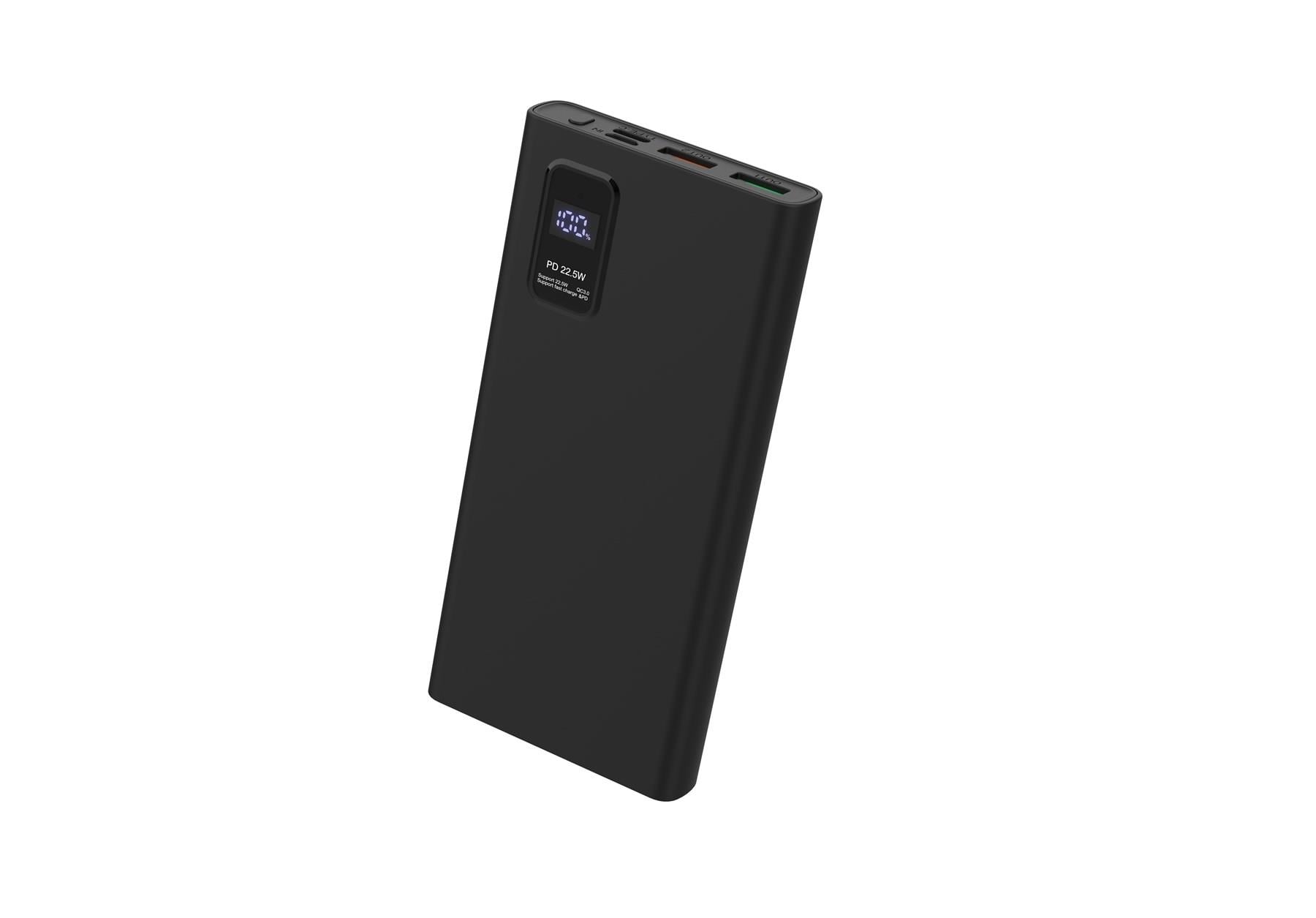 XP2290 X-PowerDigi LCD Digital 10000mAhPowerbank Taşınabilir Şarj Aleti Siyah