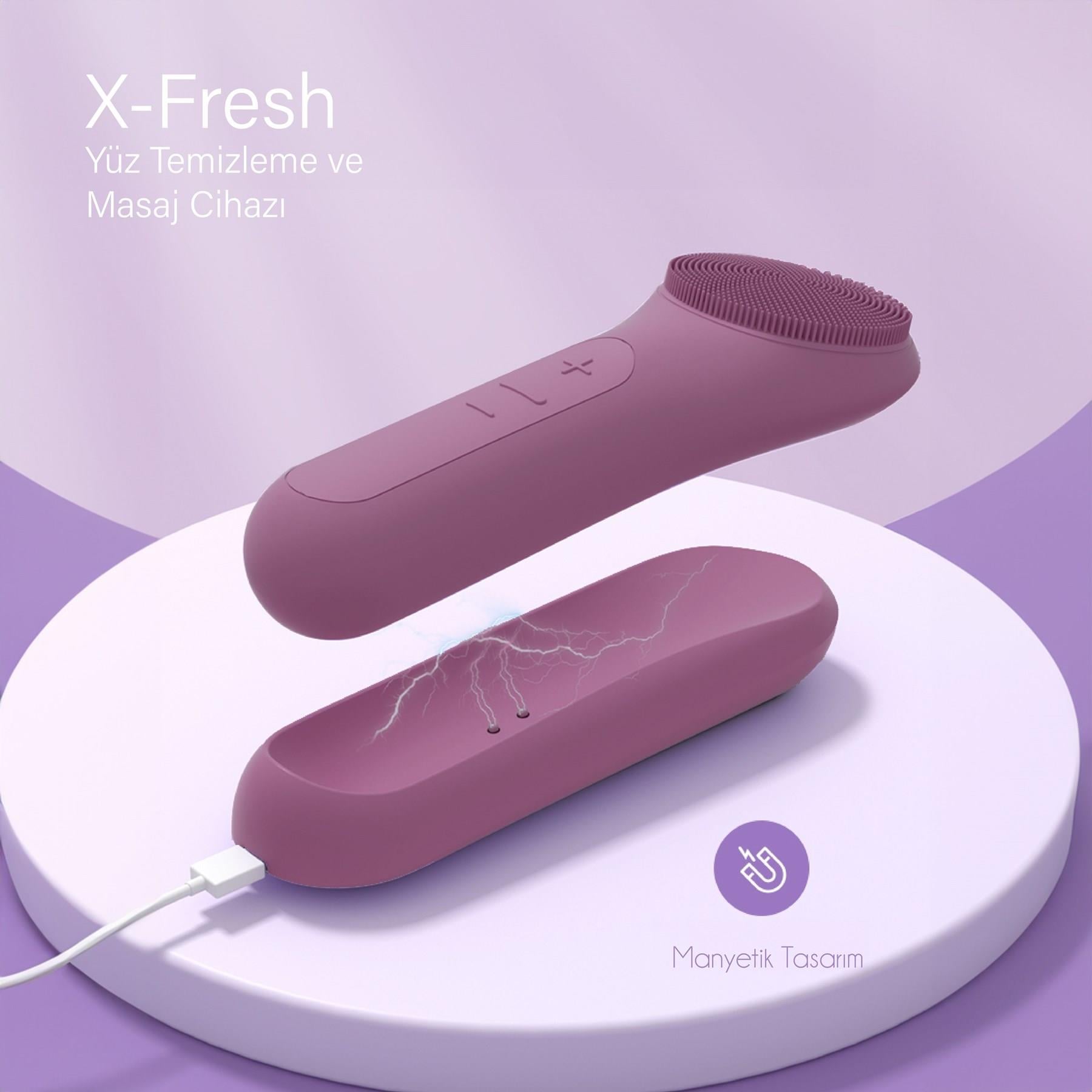 XPC3000  X-Fresh Yüz Temizleme ve Masaj Cihazı Mor