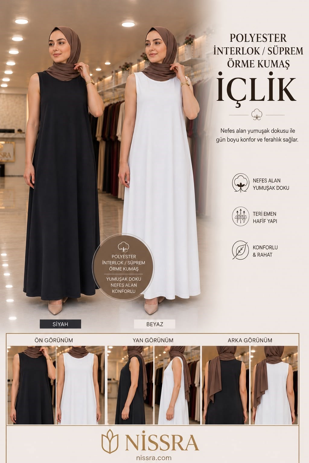 Beyaz Kolsuz İçlik 5125