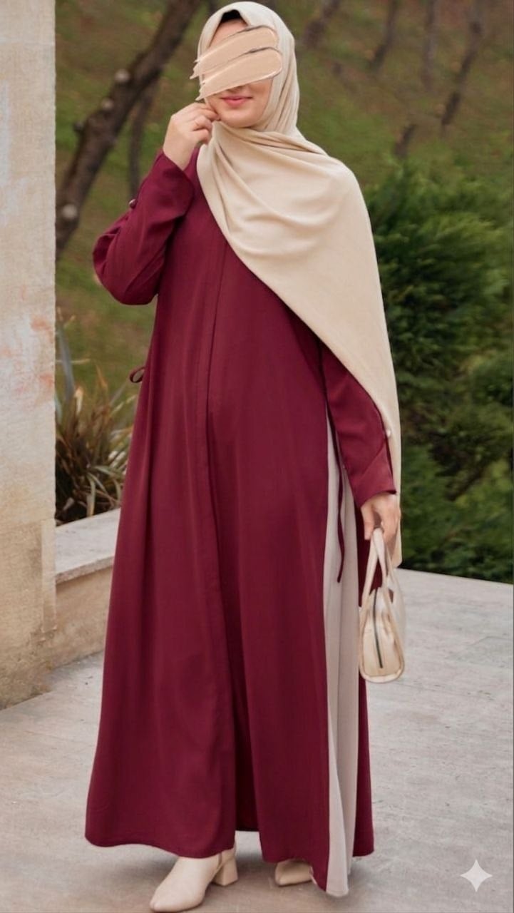 Bordo Yandan Garnili Ferace 5118