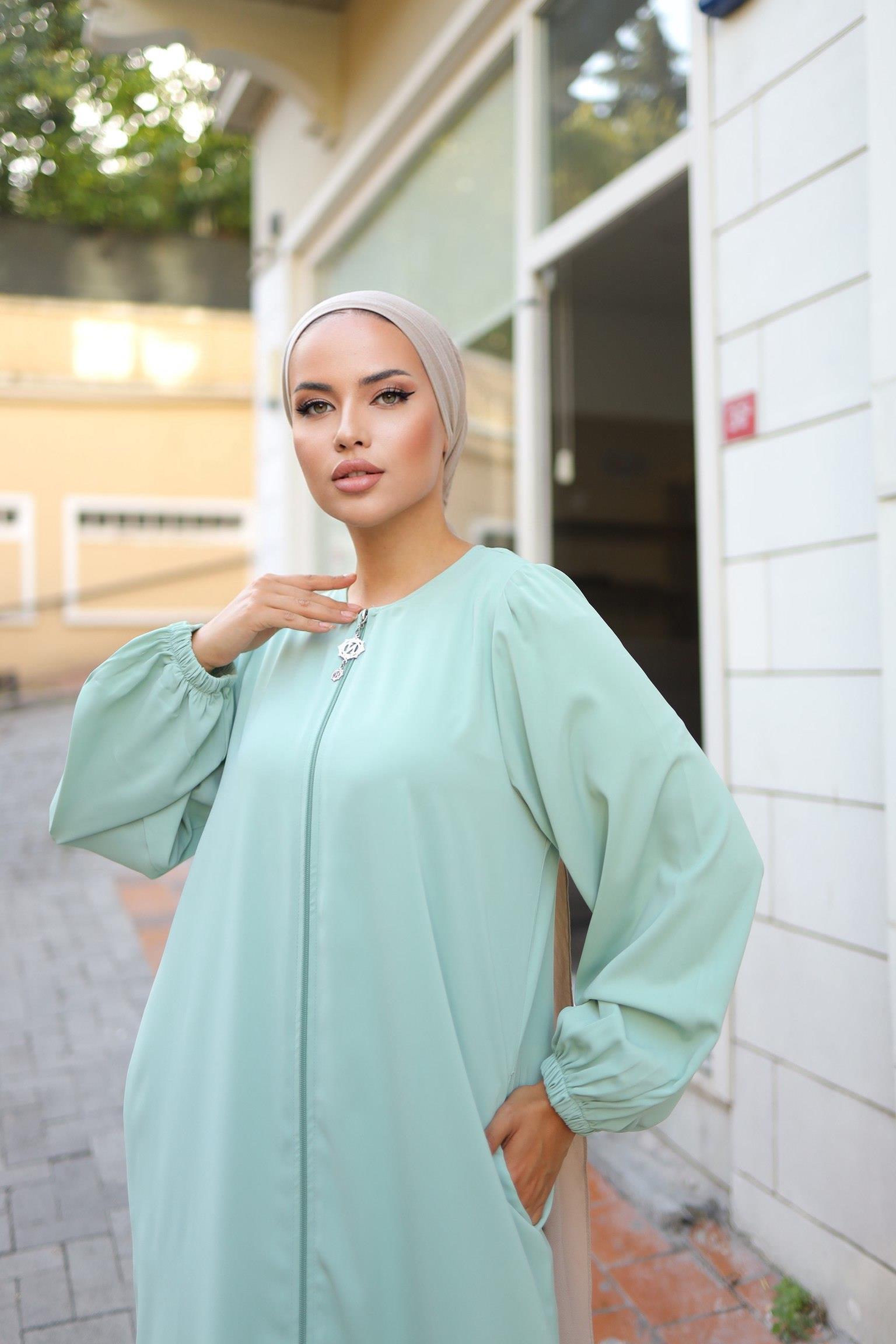 Çağla Basic Kalıp Düz Ferace 5037