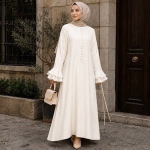 Ekru Kuplu Kaplama Düğmeli 5160