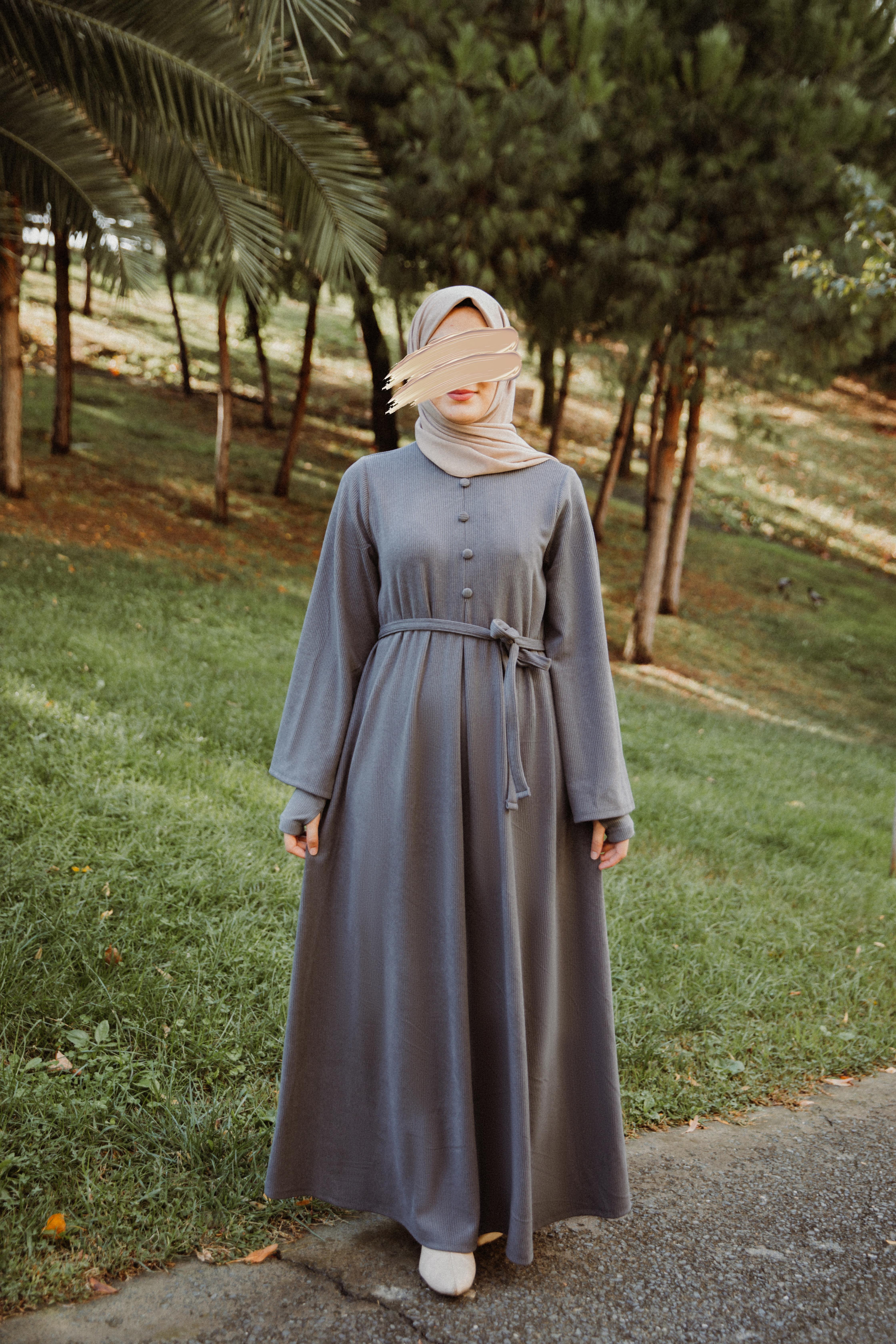 Füme Kolluklu Elbise Nsr 5114