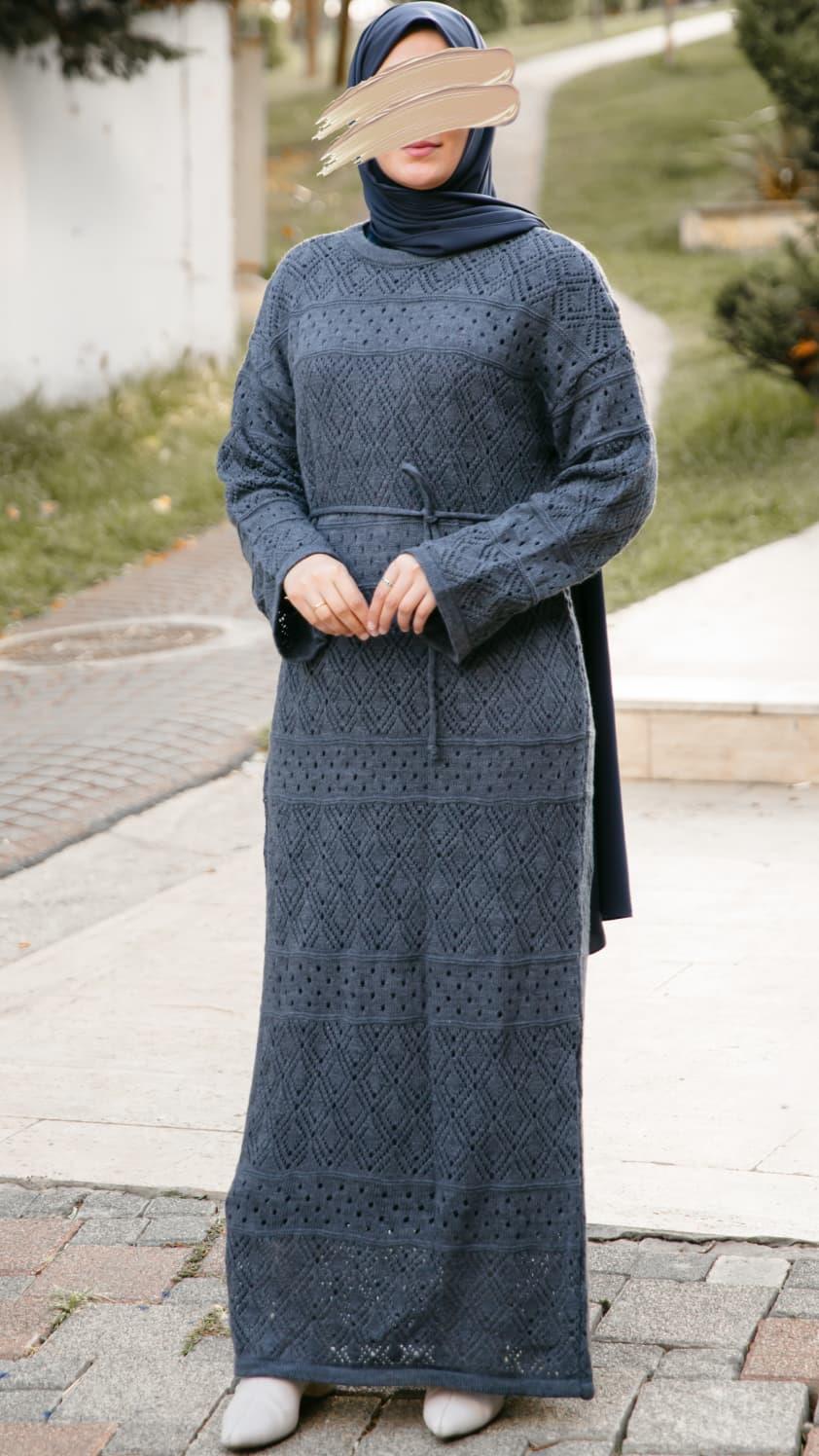 Füme Otantik Triko Elbise