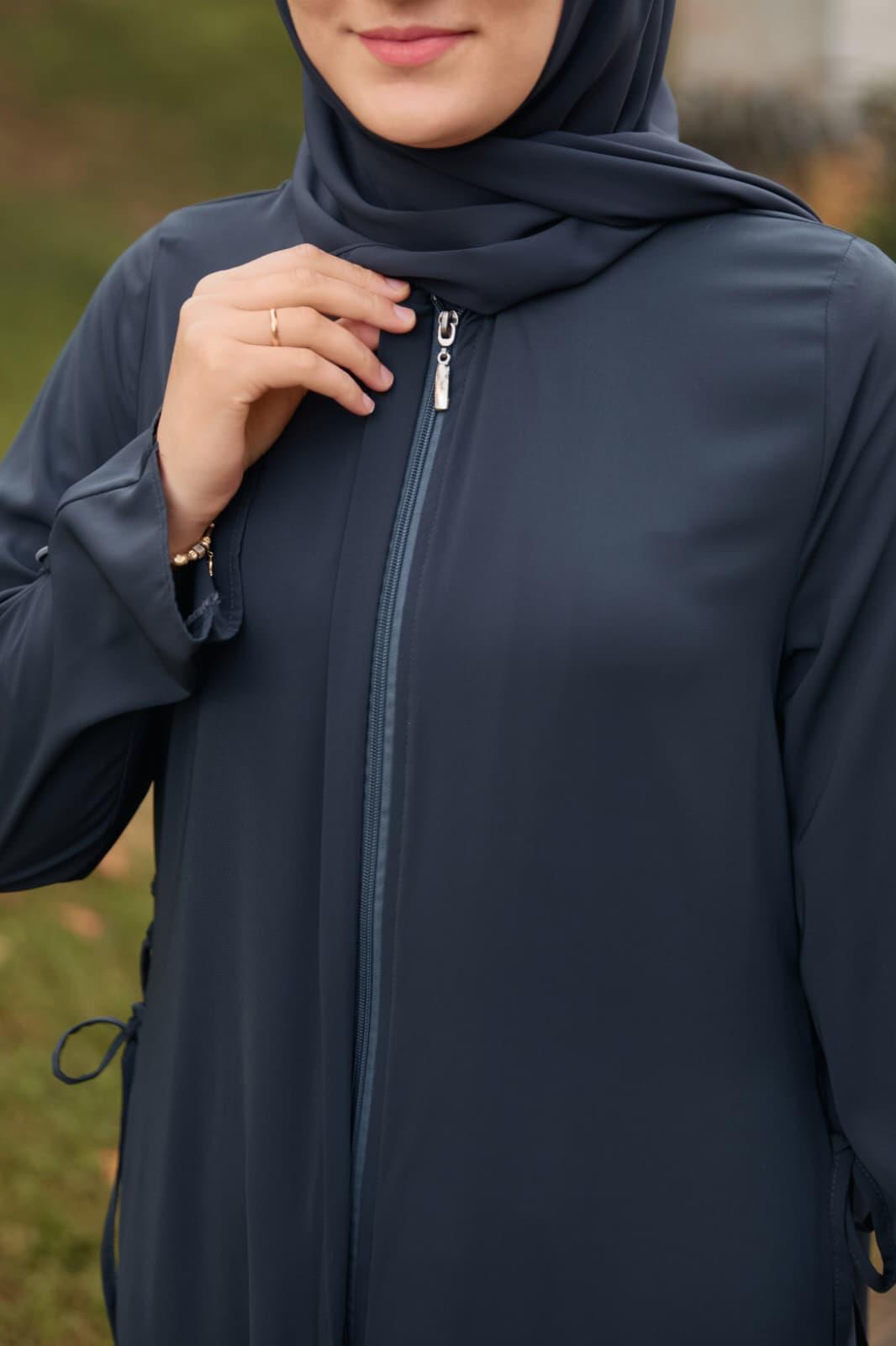 Füme Yandan Garnili Ferace 5118