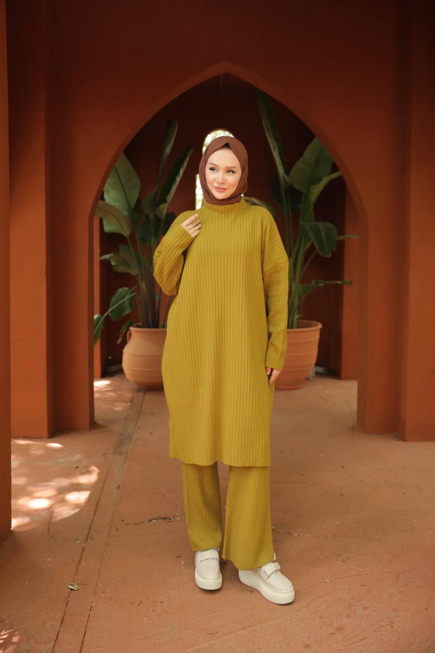 Hardal Tesettür Oversize Triko Takım