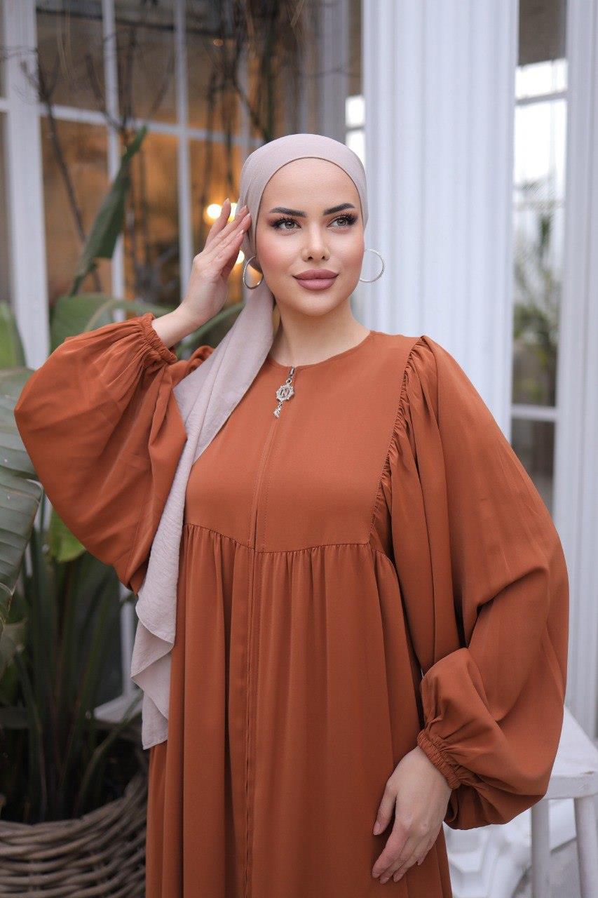 Kiremit Balon Kollu Oversize Ferace 5031