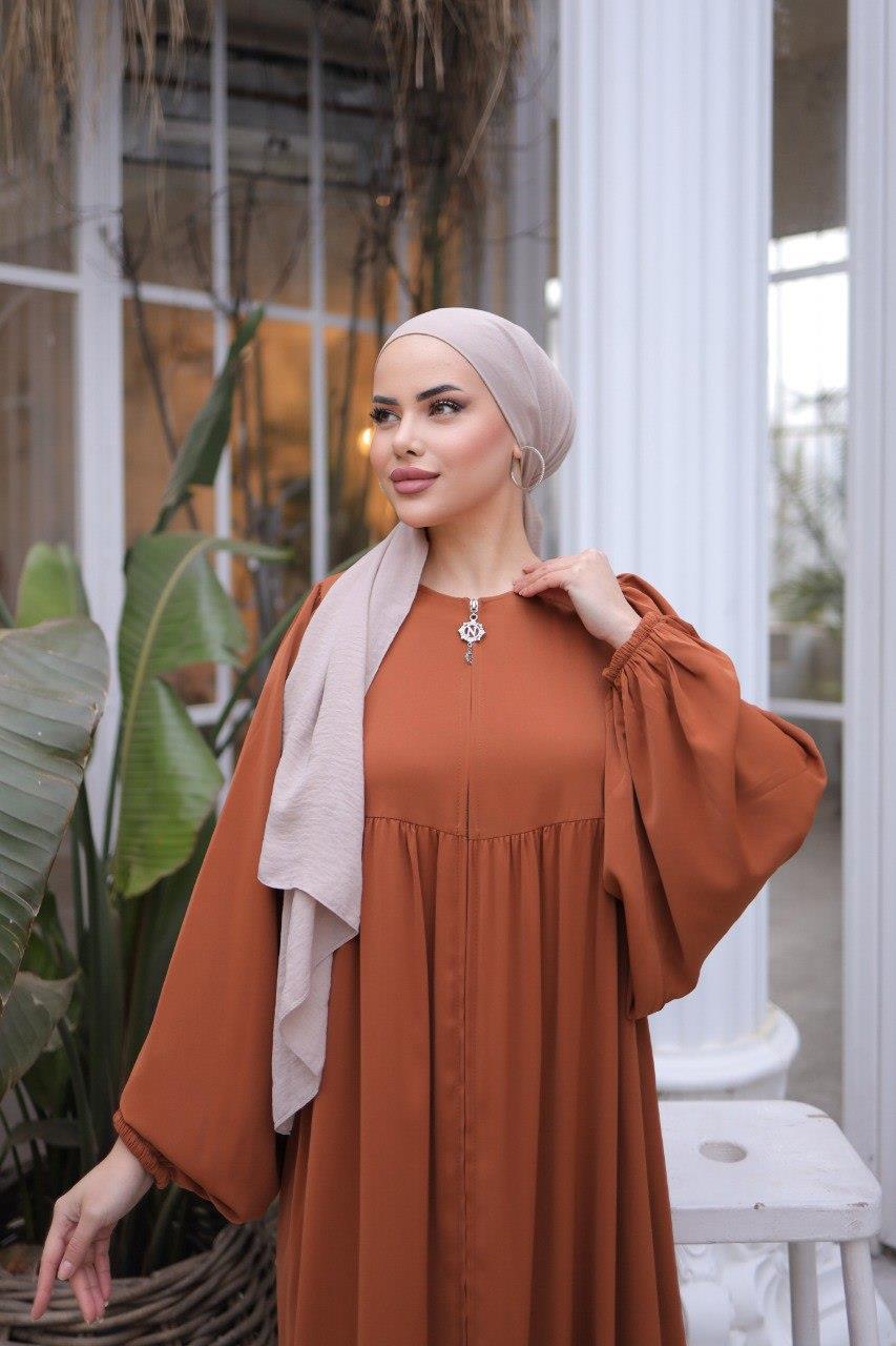 Kiremit Balon Kollu Oversize Ferace 5031