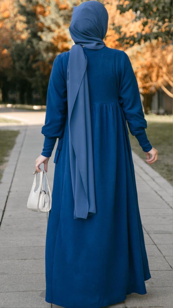 Lacivert Dantelli Elbise Nsr 5105