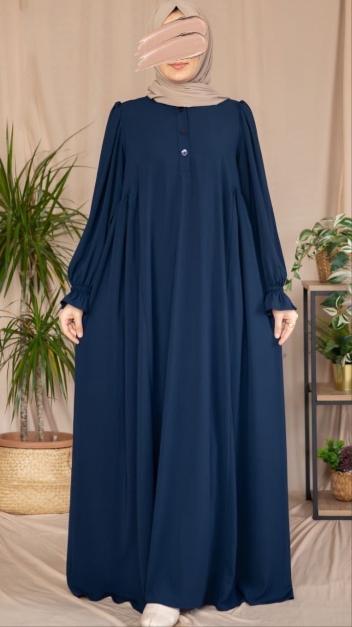 Lacivert Yarım Pat Yandan Büzgülü 5073
