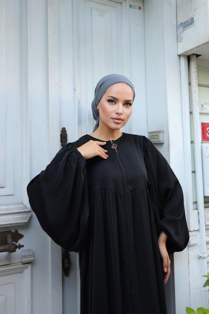 Siyah Balon Kollu Oversize Ferace 5031
