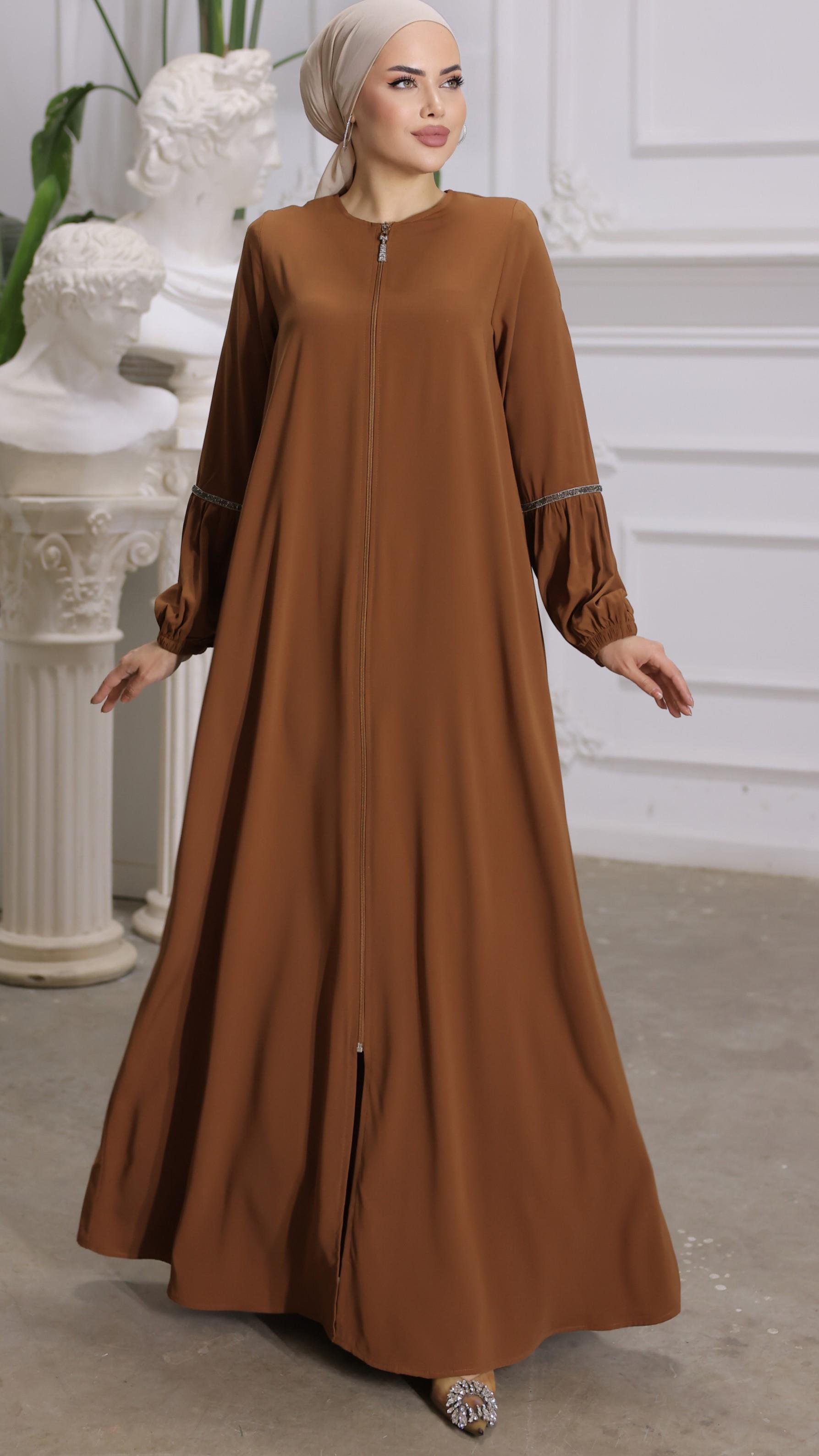 Taba Balon Kol Taşlı Ferace 5017