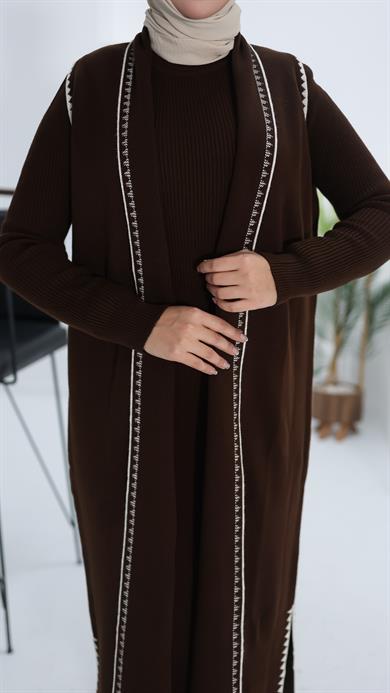 Acı Kahve Kruvaze Çelik Yelek 18205