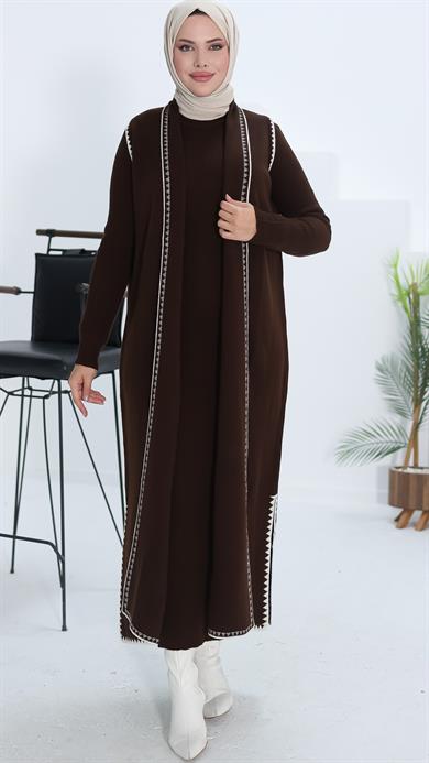 Acı Kahve Kruvaze Çelik Yelek 18205