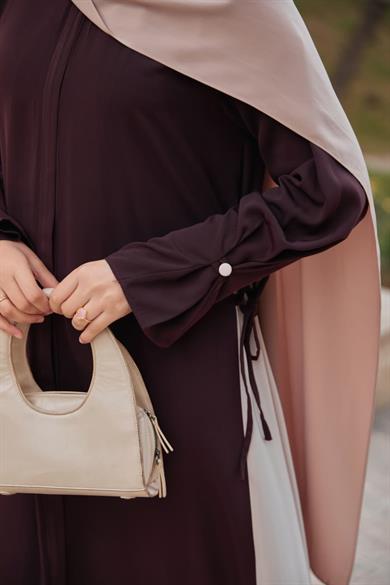 Acı Kahve Yandan Garnili Ferace 5118