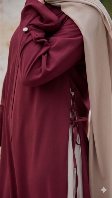 Bordo Yandan Garnili Ferace 5118