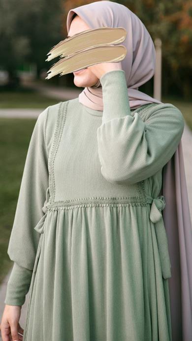 Çağla Dantelli Elbise Nsr 5105