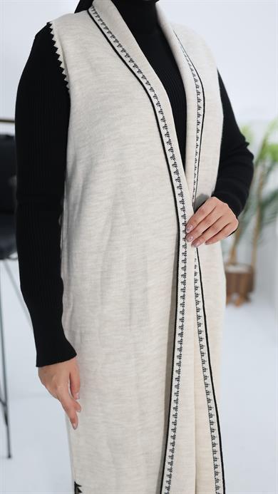 Ekru Kruvaze Çelik Yelek 18205