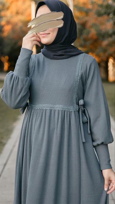 Füme Dantelli Elbise Nsr 5105