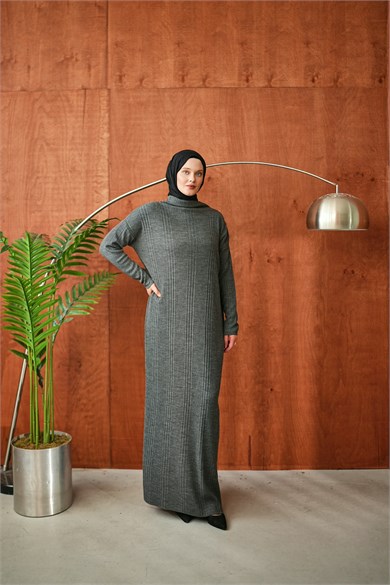 Füme Dik Yakalı Fitilli Triko NSR2683