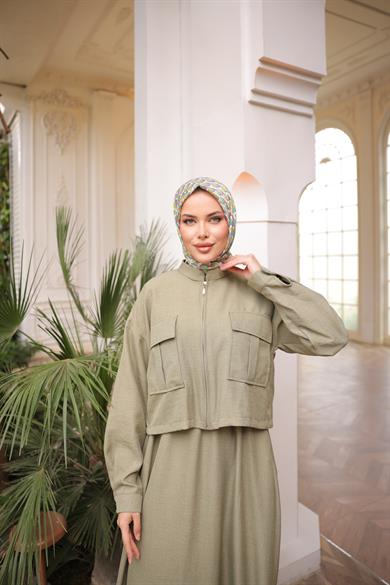 Haki Ceket Elbise Takım 5091