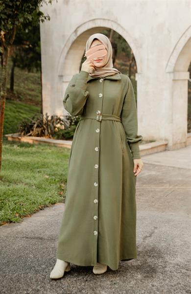 Haki Flato Cepli Elbise Nsr 5115