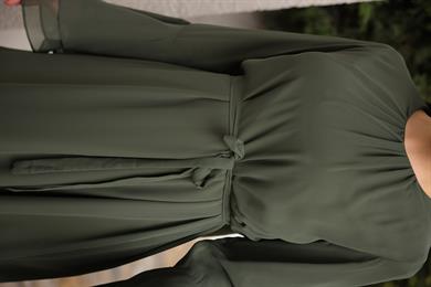 Haki Şifon Elbise 5088