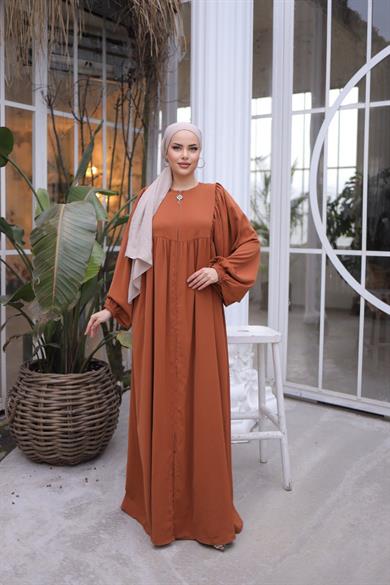 Kiremit Balon Kollu Oversize Ferace 5031