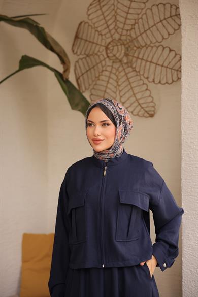 Lacivert Ceket Elbise Takım 5091