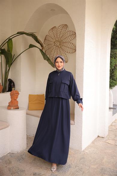 Lacivert Ceket Elbise Takım 5091