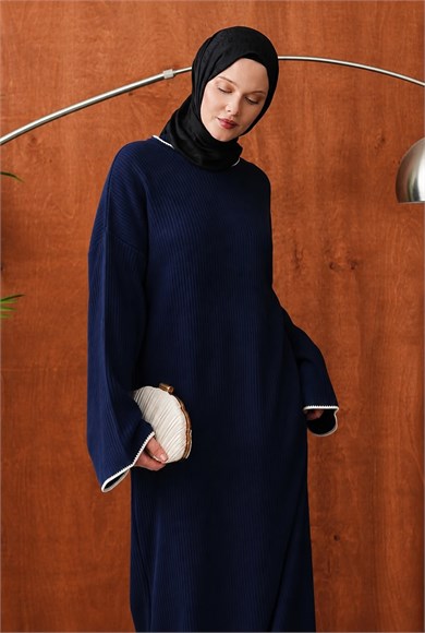 Lacivert İnce Biyeli Triko 2686