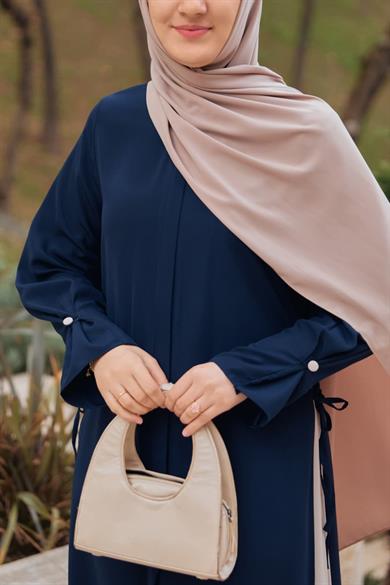 Lacivert Yandan Garnili Ferace 5118